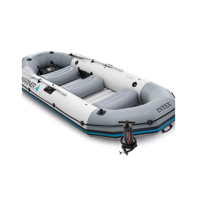 Barco Inflável Mariner 4 Com Suporte Para Motor Intex Lojas Maxi