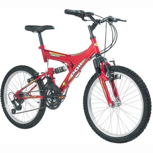 Bicicleta Full Suspension Kanguru Aro 20 Preta - Polimet
