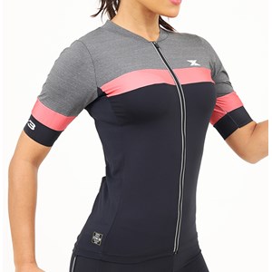 Camisa Ciclismo DX-3 Feminina Ultra 03 Mescla / Preto 