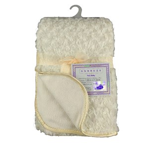 Cobertor Manta para Bebê Petit Marfim 1,00m x 1,50m Andreza