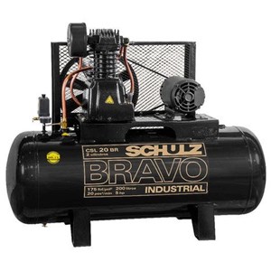 Compressor de ar 20 pés 200L 5 hp 175 lbs tri. Bravo CSL20BR/200