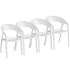 Conjunto 4 Cadeiras Plásticas Glass Plus UZ Branco - Kappesberg 