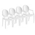 Conjunto 4 Cadeiras Plásticas Wind Plus UZ Branco - Kappesberg 