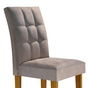 Conjunto de 2 Cadeiras Vitória Ype/Suede Pena Camurça- Cel Móveis