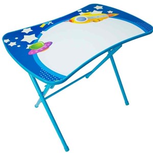 Conjunto Mesa e Cadeira Infantil Espaço 2 Peças Azul - Antares