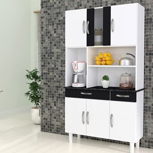 Cozinha Compacta Kit 6 Portas Estilo - Kaiki Móveis