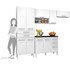 Cozinha  Compacta Támara Branco - CHF Móveis