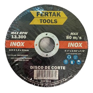 Disco De Corte Inox E Metal 115x1,2x22mm - Fertak