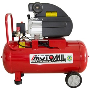 Kit Motocompressor de Ar 8,7 pés³/min 2,0HP 50 Litros 220V com Kit Pintura - Motomil