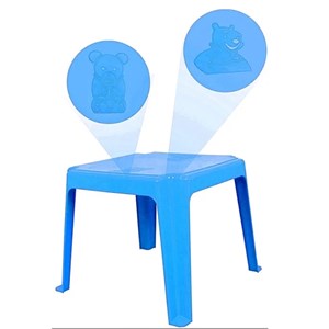 Mesa Infantil  Ursinho Com 02 Cadeiras Plásticas Várias Cores