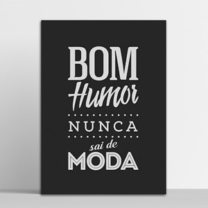 Placa Decorativa Bom Humor 30X40Cm